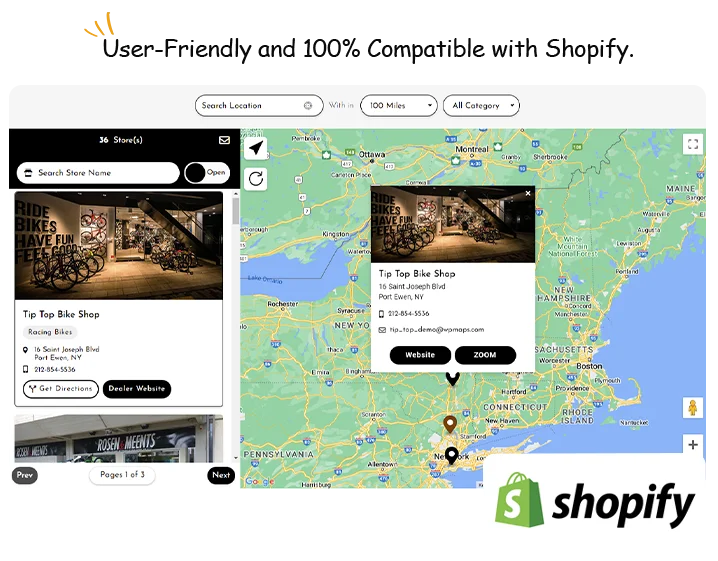 Shopify Compatible Store Locator
