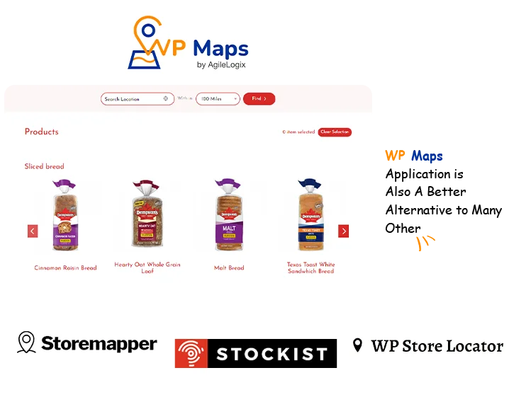 WPMaps Application is Also A Better Alternative to storemapper, stockist and wpstorelocator Applications