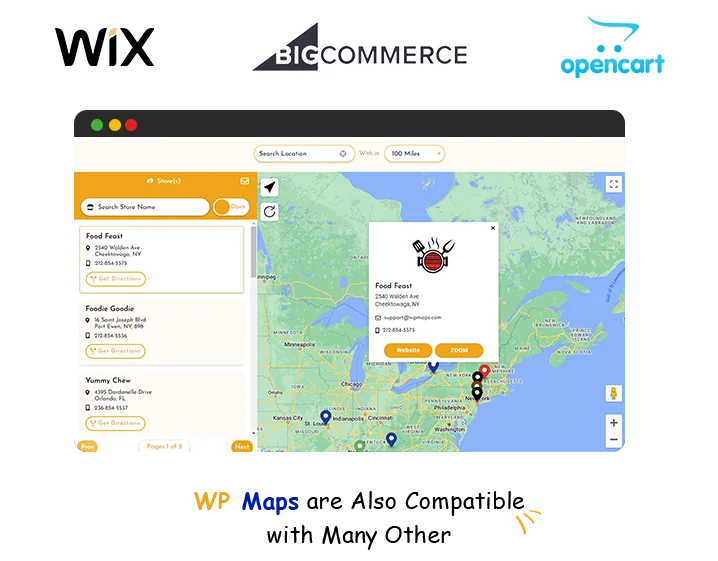 Wp Maps Store Locator Compatible With Wix And Opencart