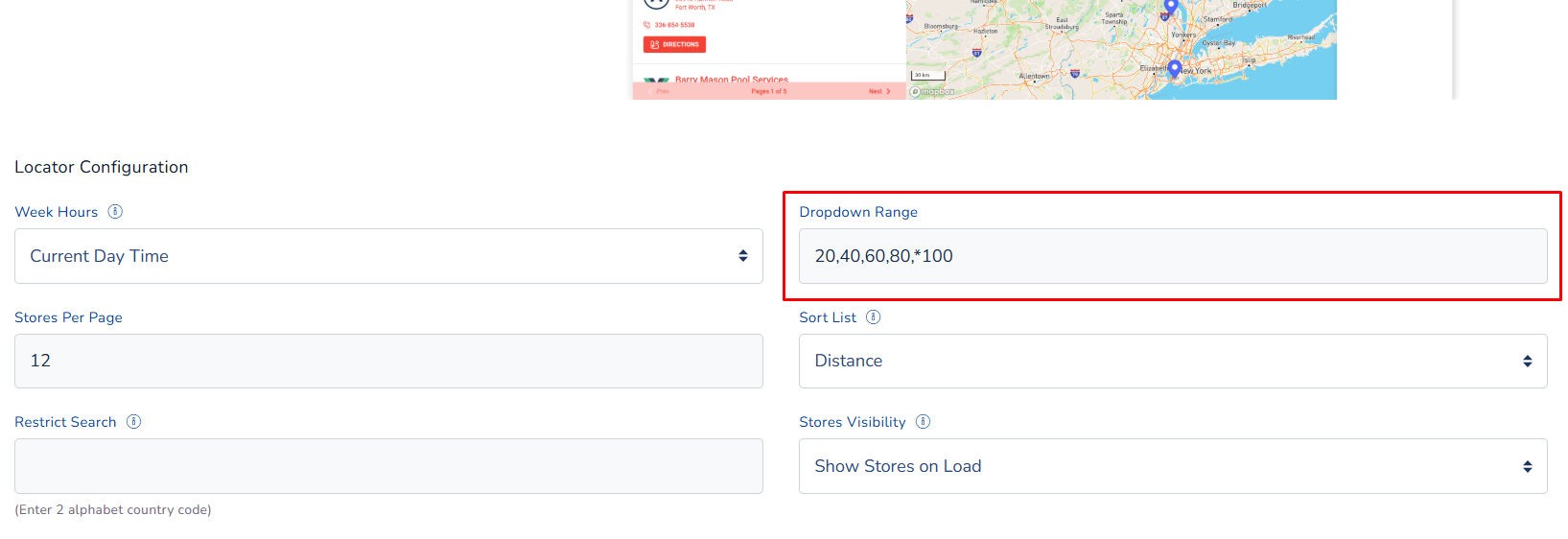 Drop Down Range - Control The Search Radius Options For Nearby Store Results 4 Dropdown Range